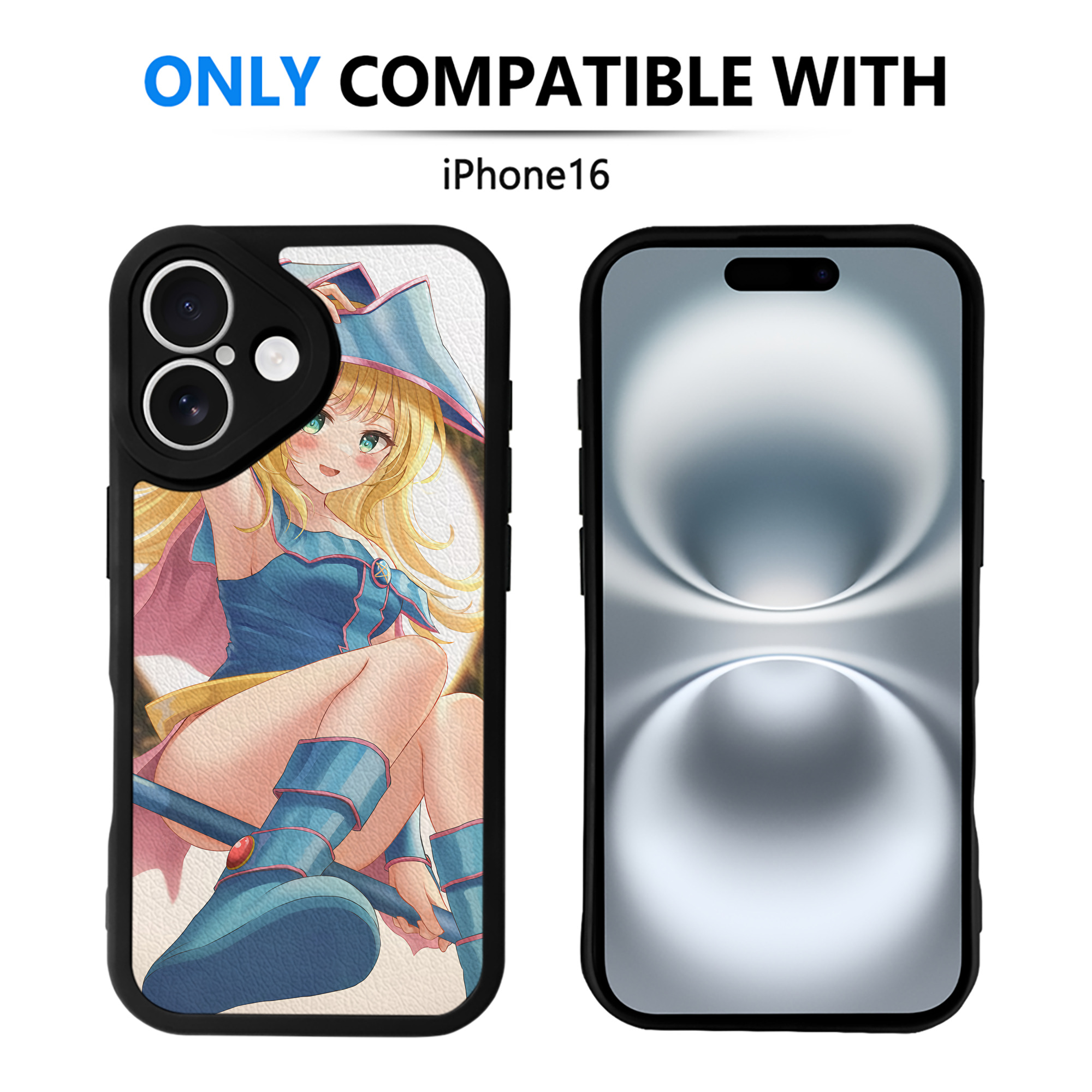 （画像用） 遊☆戯☆王 Yu-Gi-Oh! 【iPhone 16シリーズ対応】シリコンスマホケース（レザー調） 材質：シリコン
